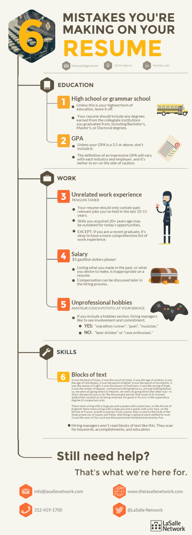 6 Resume Mistakes You're Making Infographic