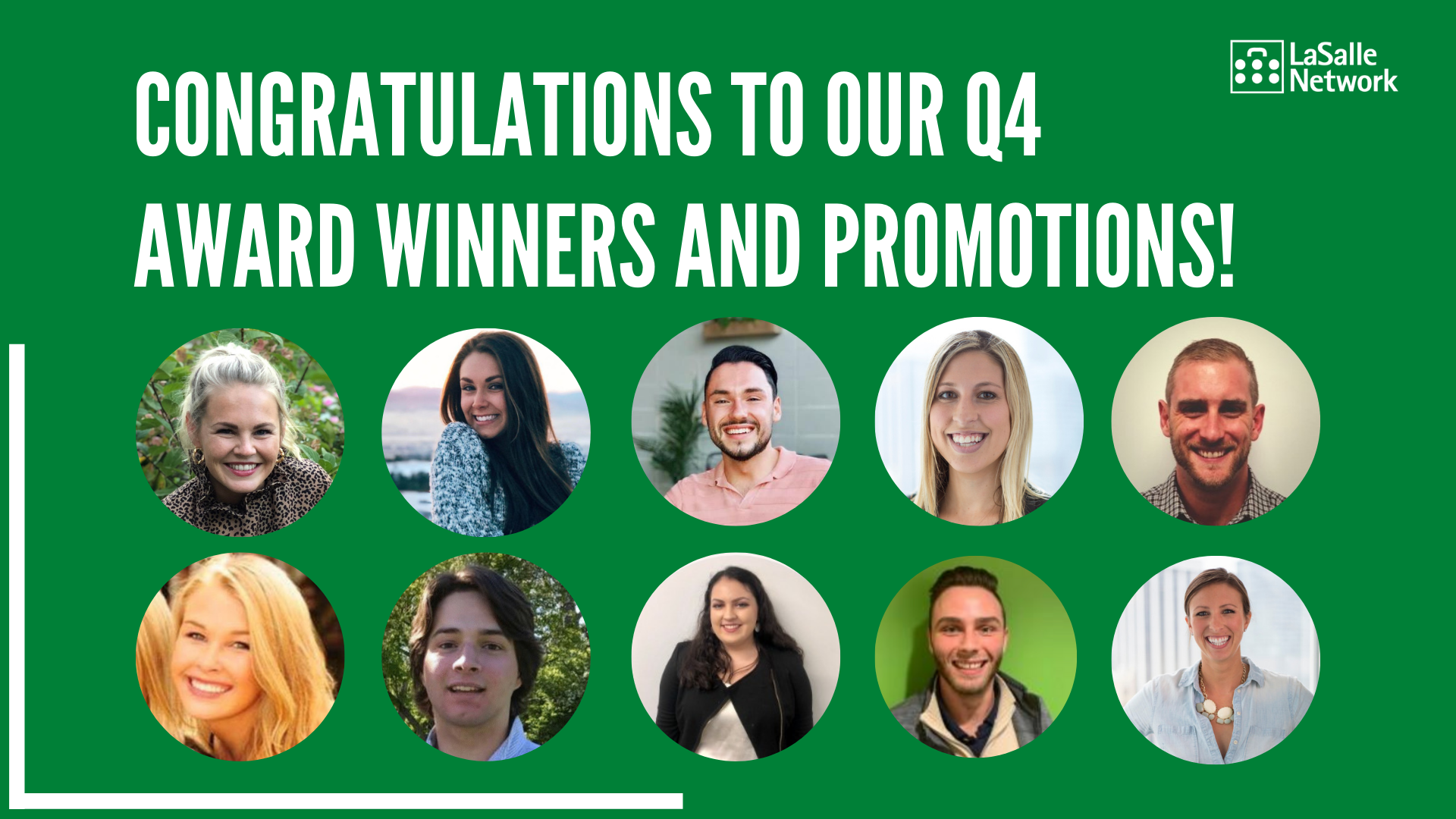 Congratulations to the Q4 LaSalle Award Winners and Promotions!